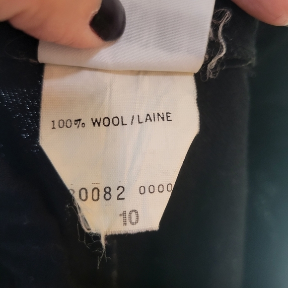 ❤️ 3 For $35 Koret wool high waist pleated pants tapered leg trouser black 10 - Picture 11 of 12